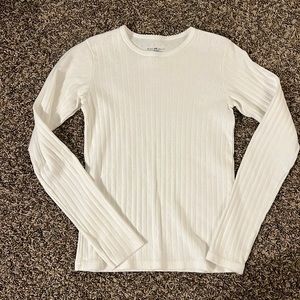 brandy melville eyelet long sleeve tee